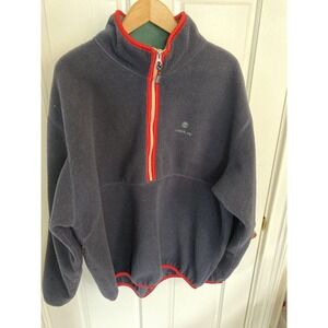 Vintage Timberland Navy Fleece Pullover, 1997, Men's size XL, 1990s Y2K era